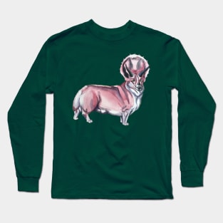 Triceratops Corgi Long Sleeve T-Shirt